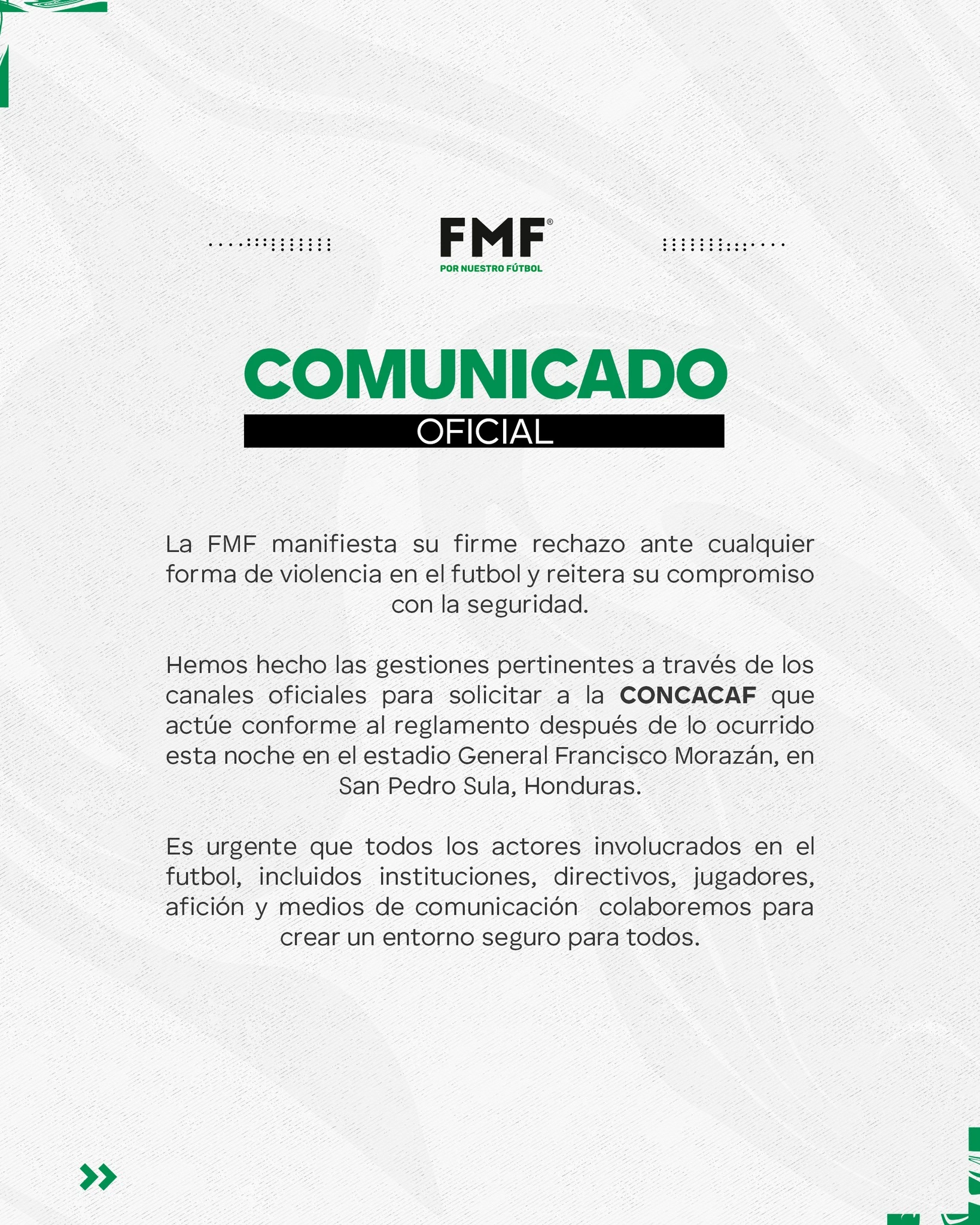 Comunicado de la Selección Nacional de México