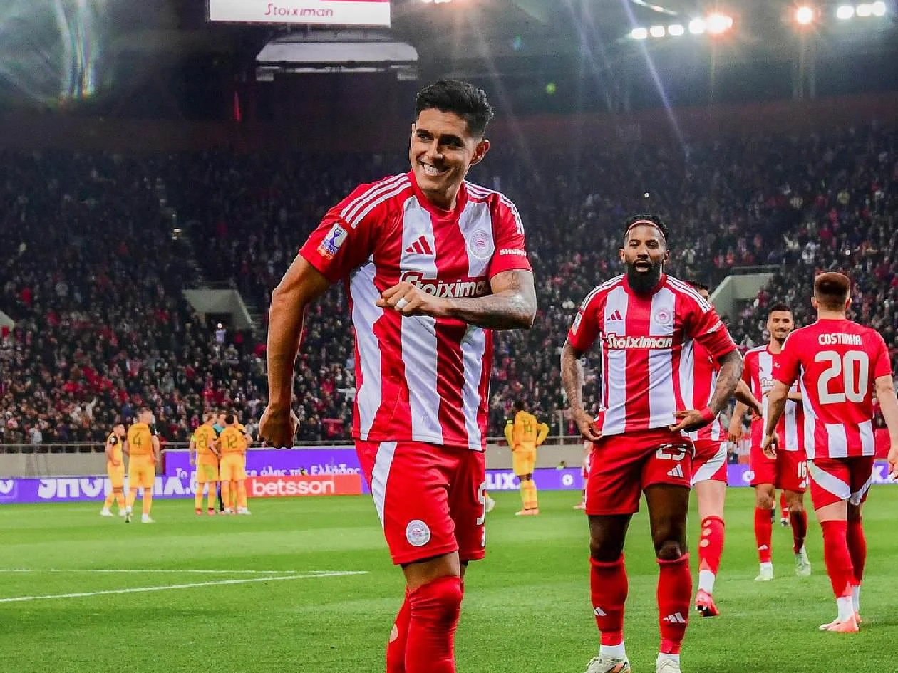 Luis Palma solamente pudo marcar un gol en el Olympiacos.