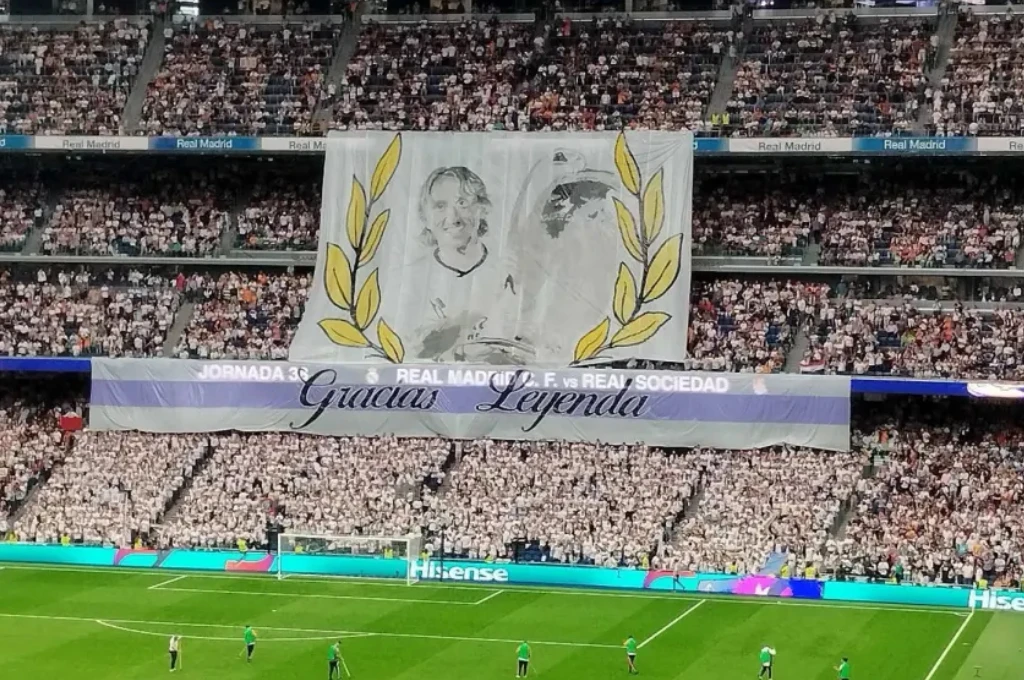 Así despidieron a Luka Modric en su último partido con el Real Madrid en el Bernabéu.